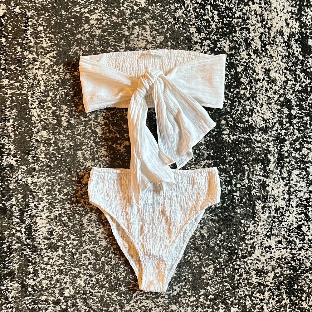 Total Babe Hot Shorts Set with Tie Front Bandeau Top